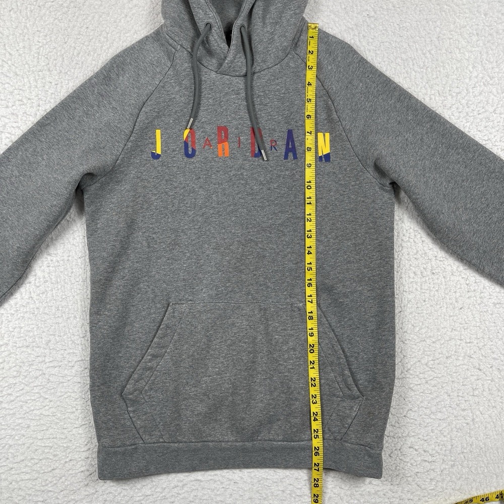 Jordan Pullover Hoodie Mens Small Gray‎ Multi-Color Graphic 23 Athletic Fleece - Picture 12 of 16